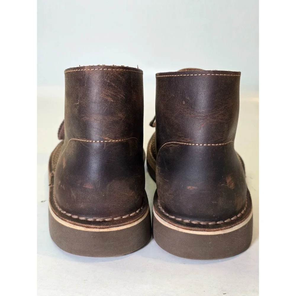Clarks Bushacre 2 Men's Boots Size 8 M Brown Leather Desert Chukka Lace Up Shoes